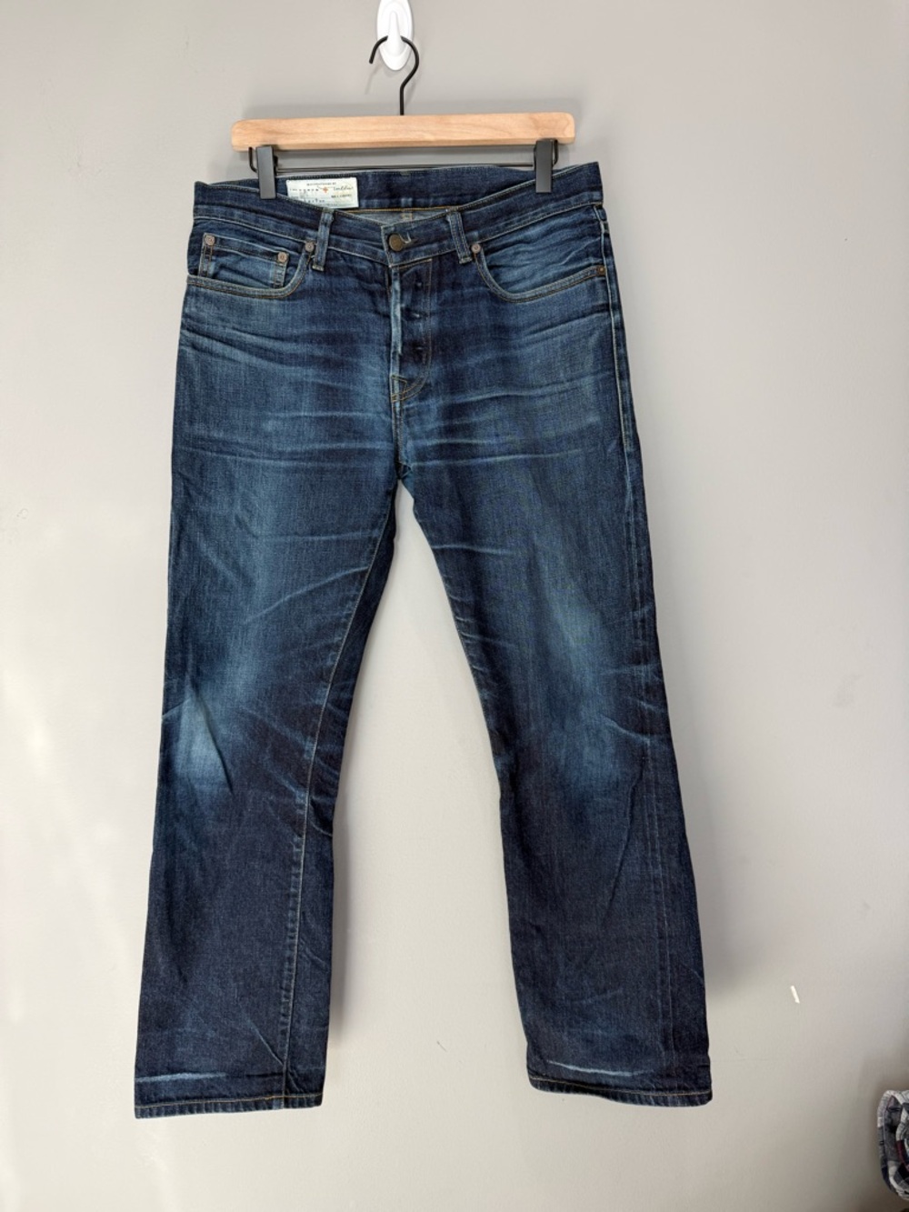 Imogene + Willie Barton cut dark wash blue jean denim selvedge